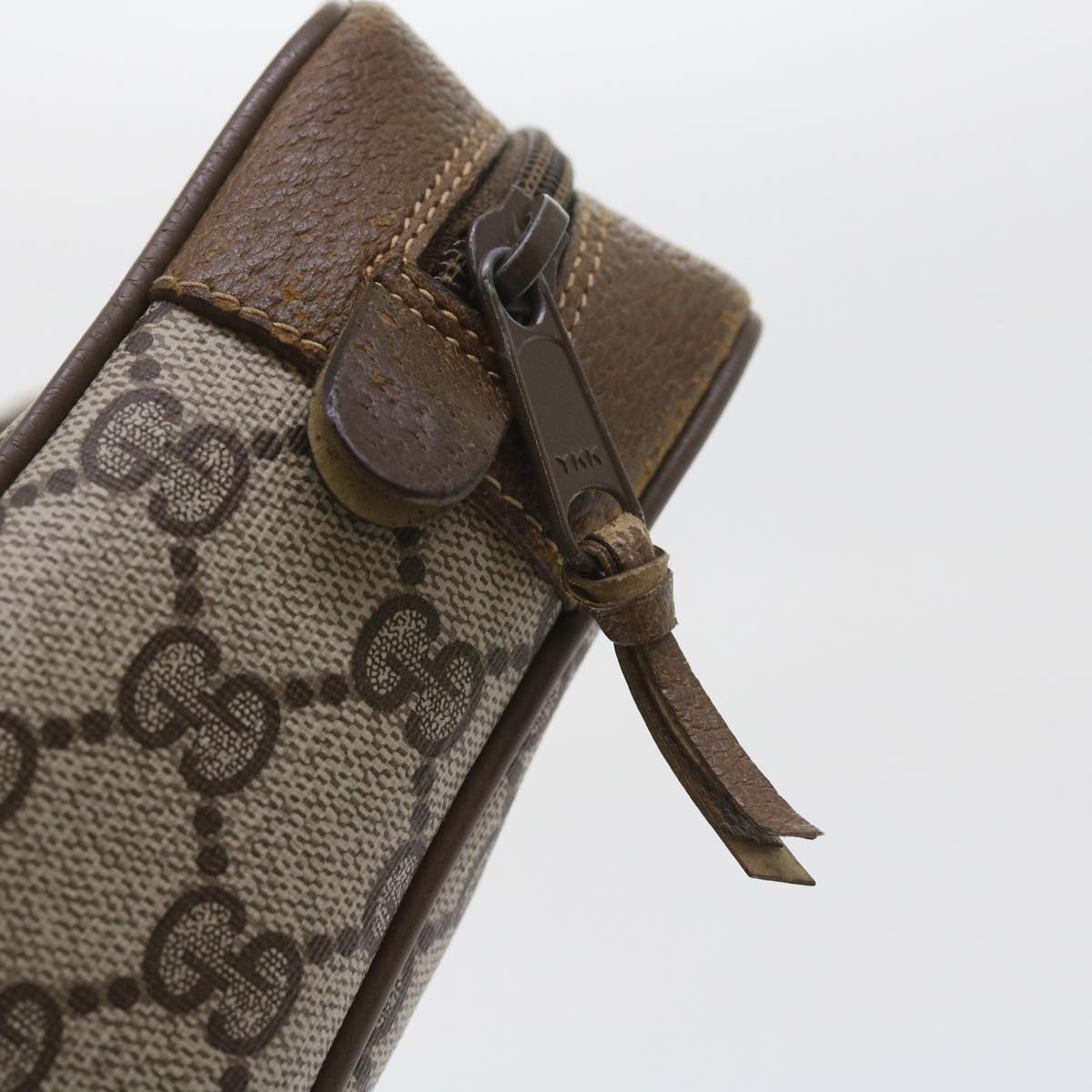 GUCCI GG Supreme Web Sherry Line Clutch Bag Beige Red 89 01 012 yk9279