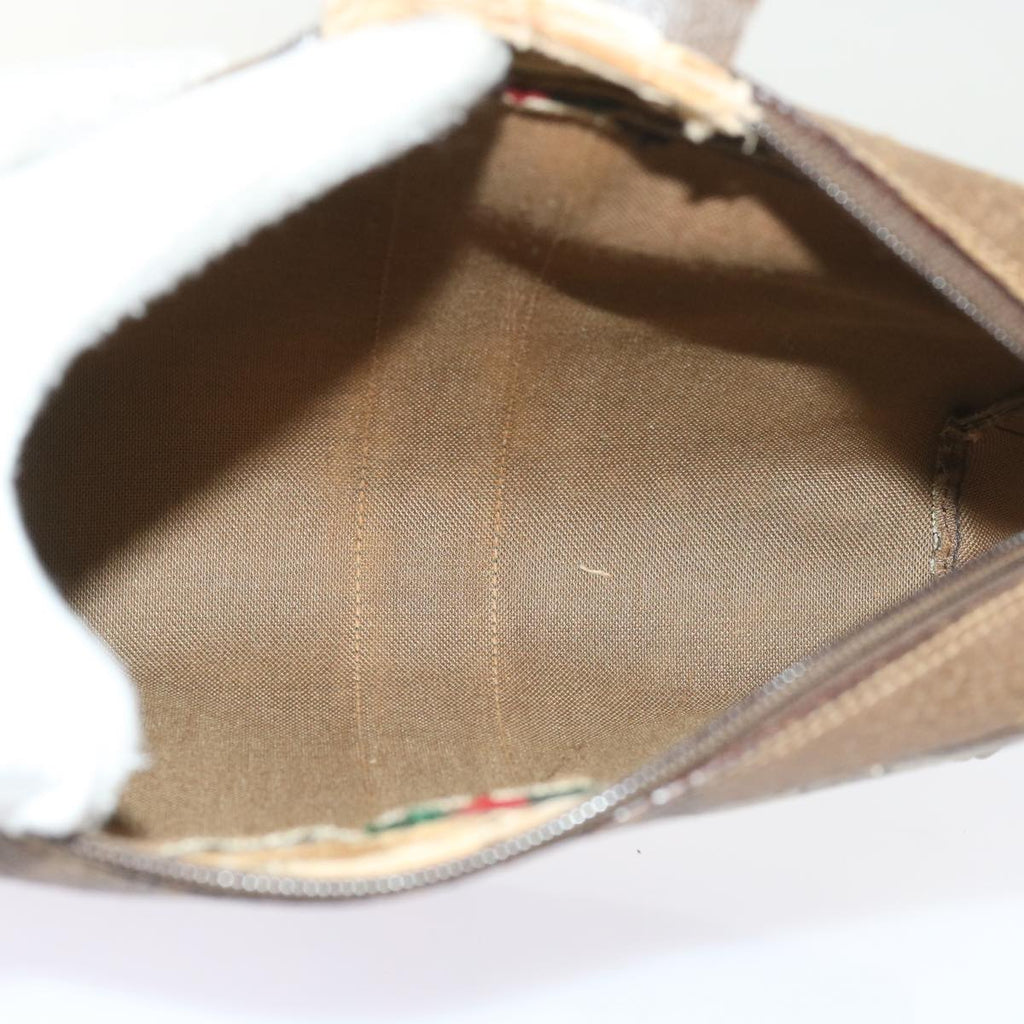 GUCCI GG Supreme Web Sherry Line Clutch Bag Beige Red 89 01 012 yk9279