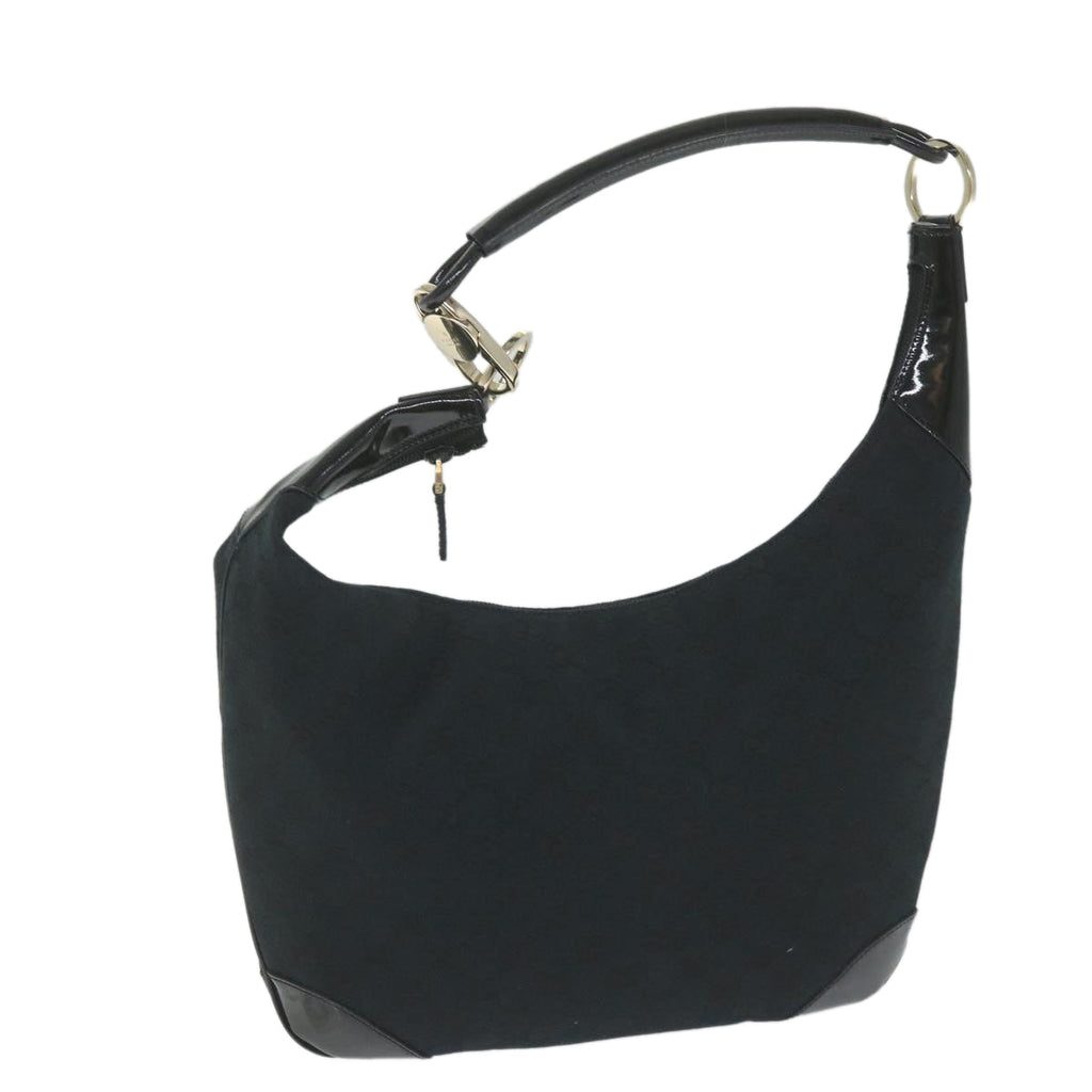 GUCCI GG Canvas Shoulder Bag Black 001 4157 yk9311