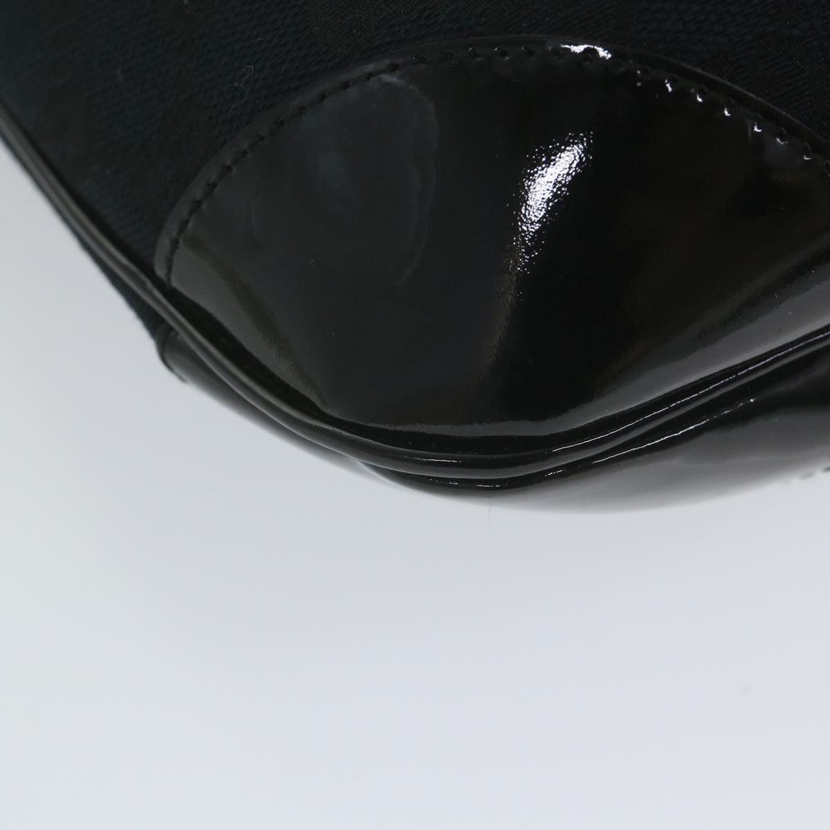 GUCCI GG Canvas Shoulder Bag Black 001 4157 yk9311
