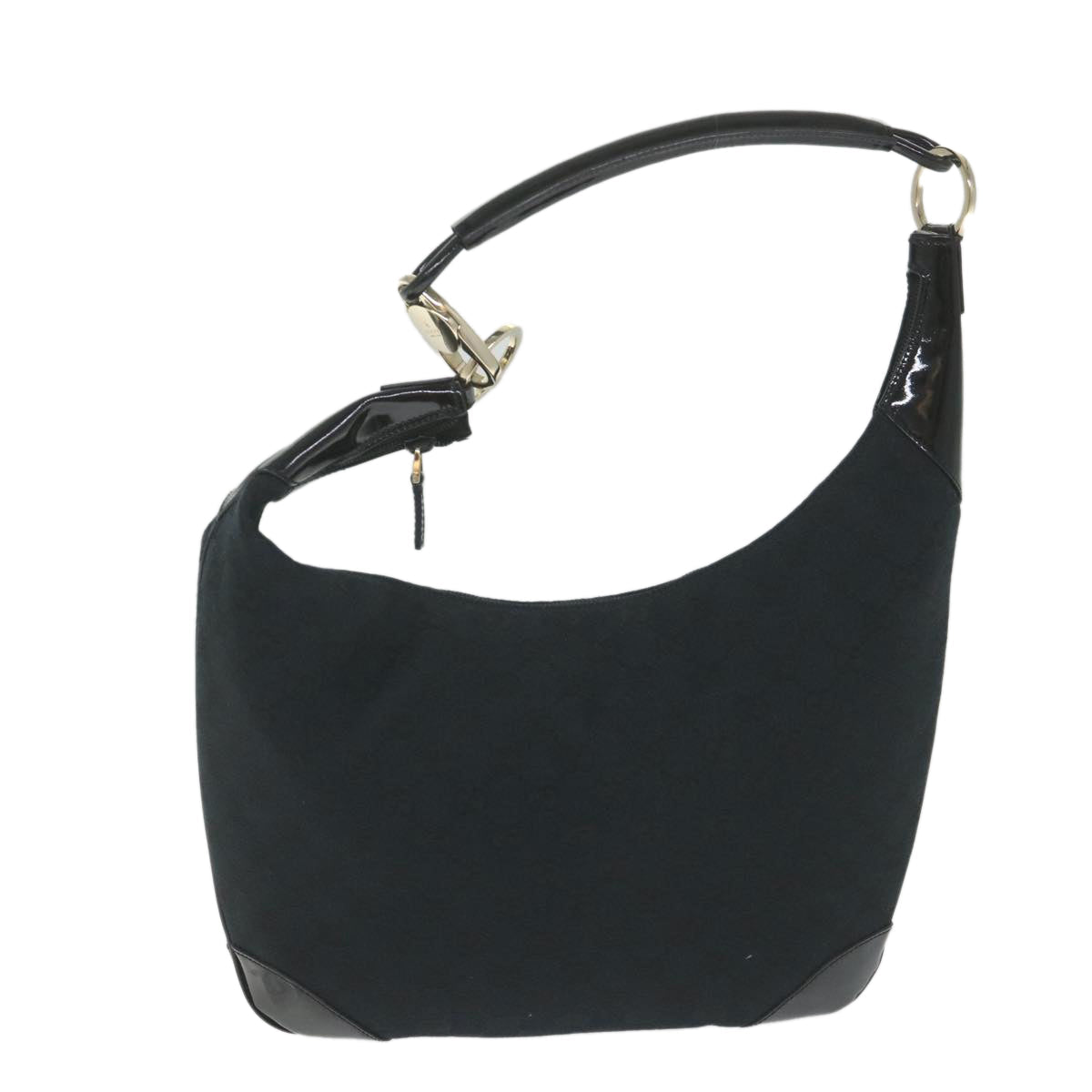 GUCCI GG Canvas Shoulder Bag Black 001 4157 yk9311
