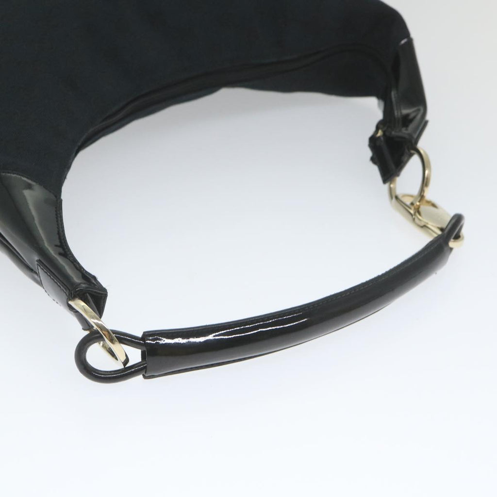 GUCCI GG Canvas Shoulder Bag Black 001 4157 yk9311