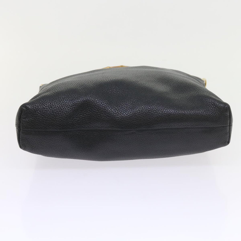 GUCCI Bamboo Hand Bag Leather Black 323663 yk9327