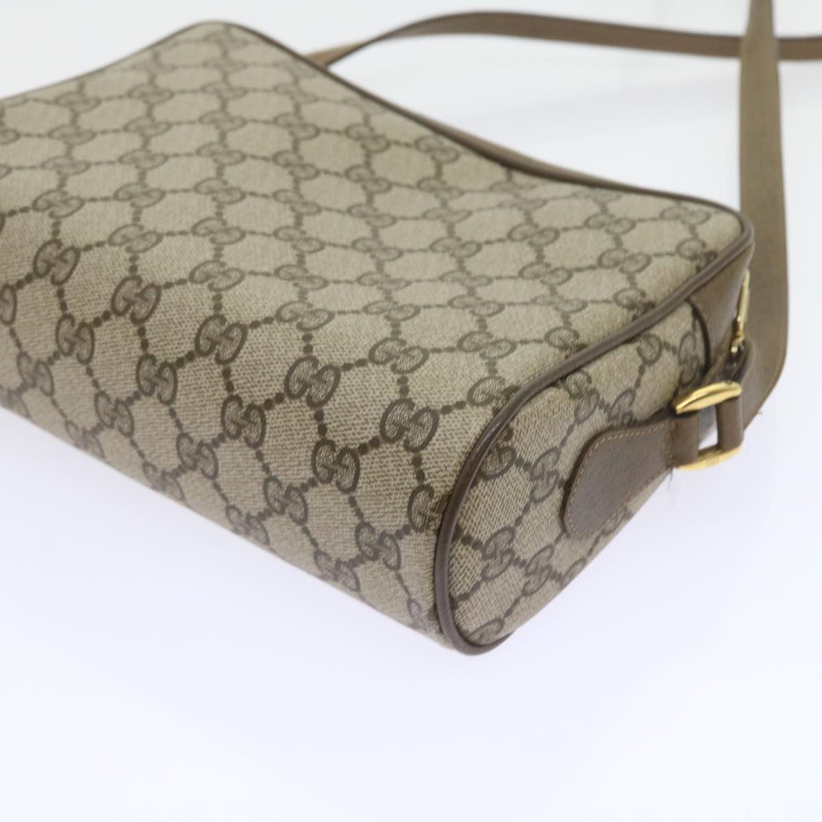 GUCCI GG Supreme Web Sherry Line Shoulder Bag Beige Red 56 02 087 yk9330