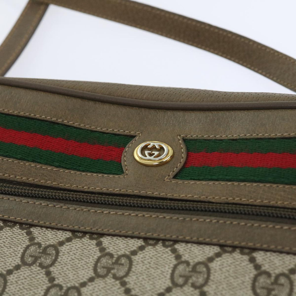 GUCCI GG Supreme Web Sherry Line Shoulder Bag Beige Red 56 02 087 yk9330