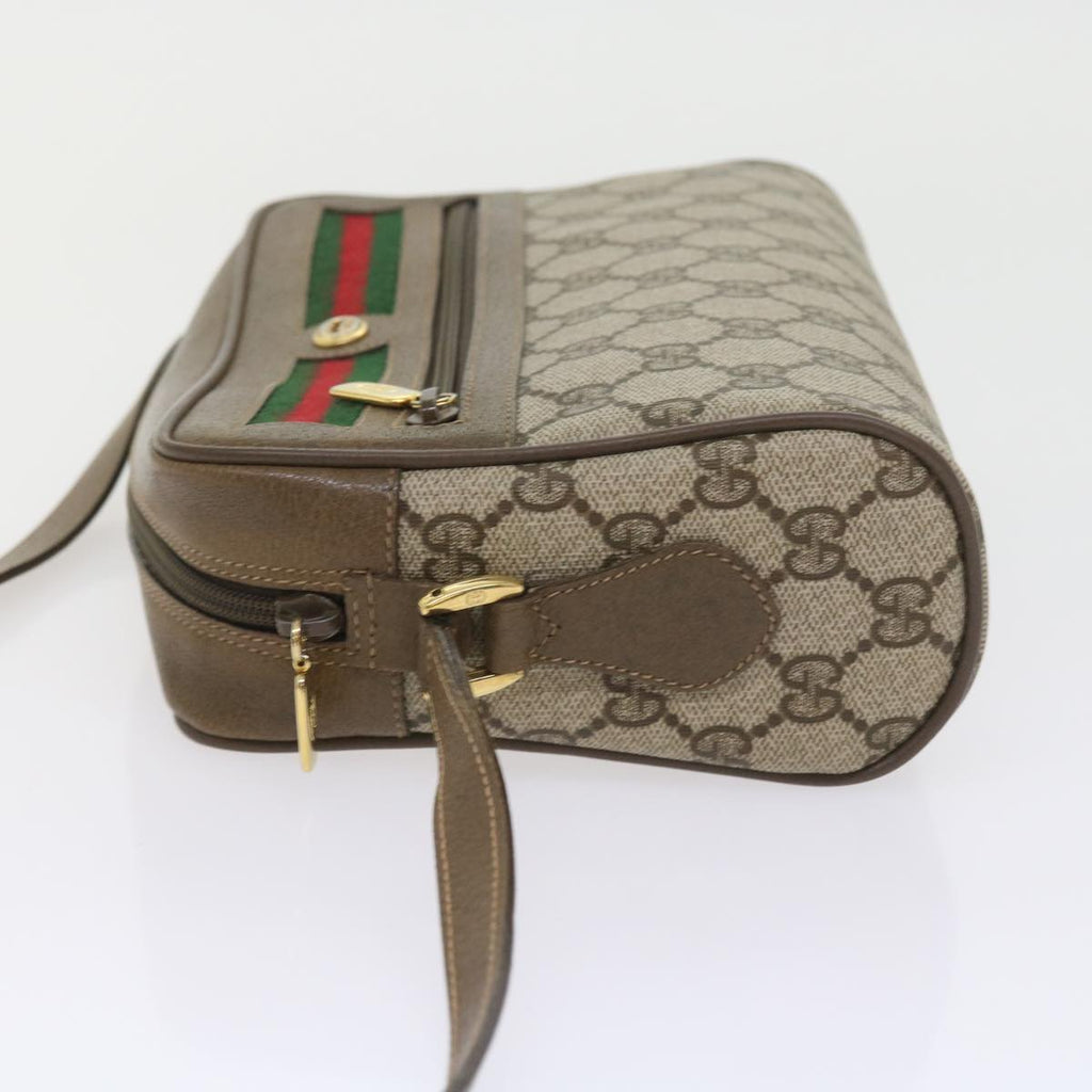 GUCCI GG Supreme Web Sherry Line Shoulder Bag Beige Red 56 02 087 yk9330