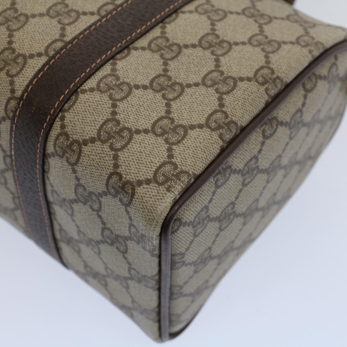 GUCCI GG Supreme Web Sherry Line Boston Bag Beige Red 40 02 006 yk9333