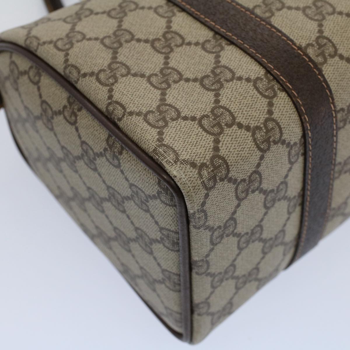 GUCCI GG Supreme Web Sherry Line Boston Bag Beige Red 40 02 006 yk9333