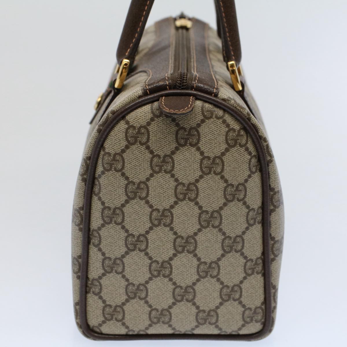 GUCCI GG Supreme Web Sherry Line Boston Bag Beige Red 40 02 006 yk9333