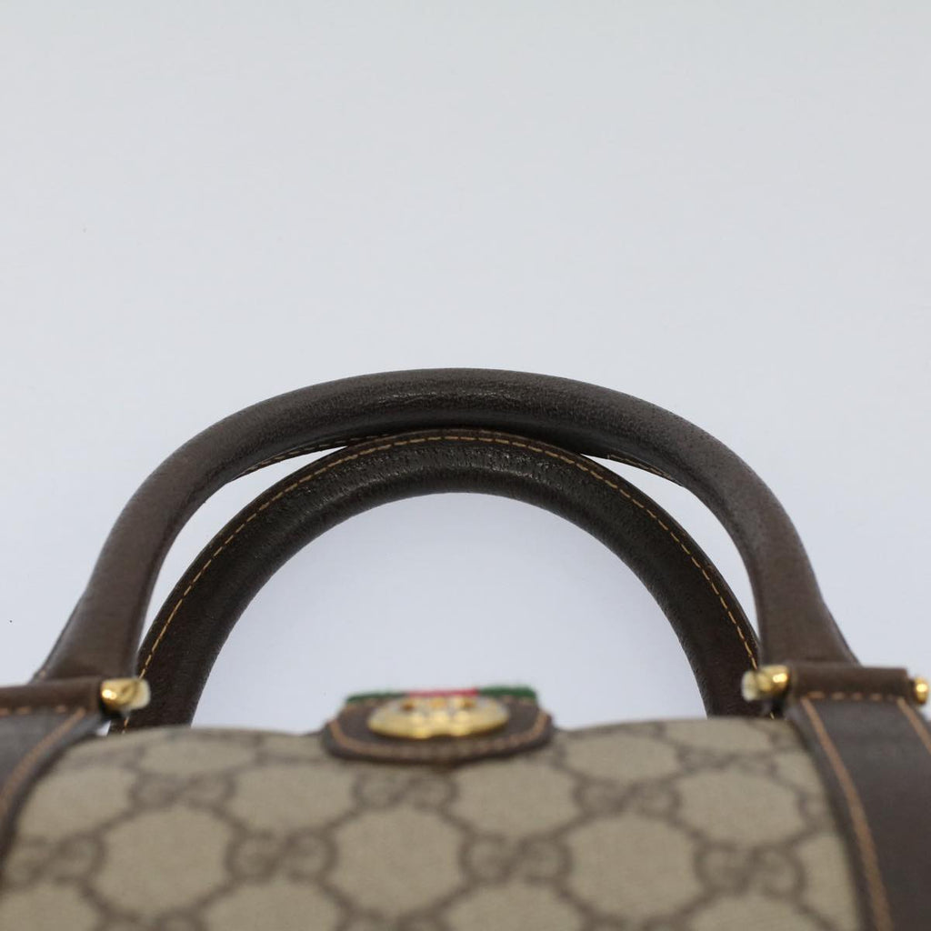 GUCCI GG Supreme Web Sherry Line Boston Bag Beige Red 40 02 006 yk9333