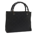 GUCCI GG Canvas Bamboo Hand Bag Black 002 1016 yk9356