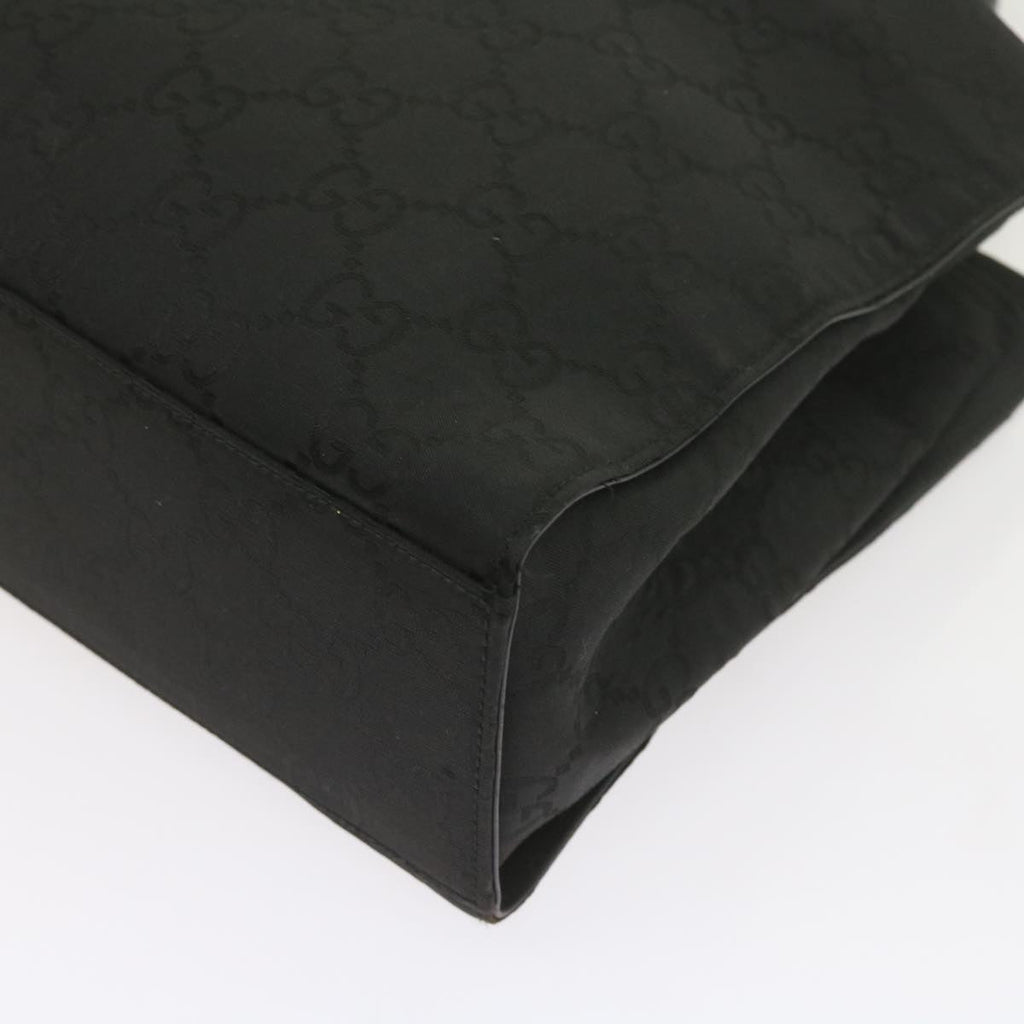 GUCCI GG Canvas Bamboo Hand Bag Black 002 1016 yk9356