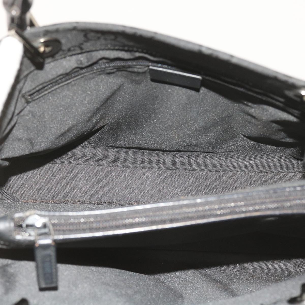 GUCCI GG Canvas Bamboo Hand Bag Black 002 1016 yk9356