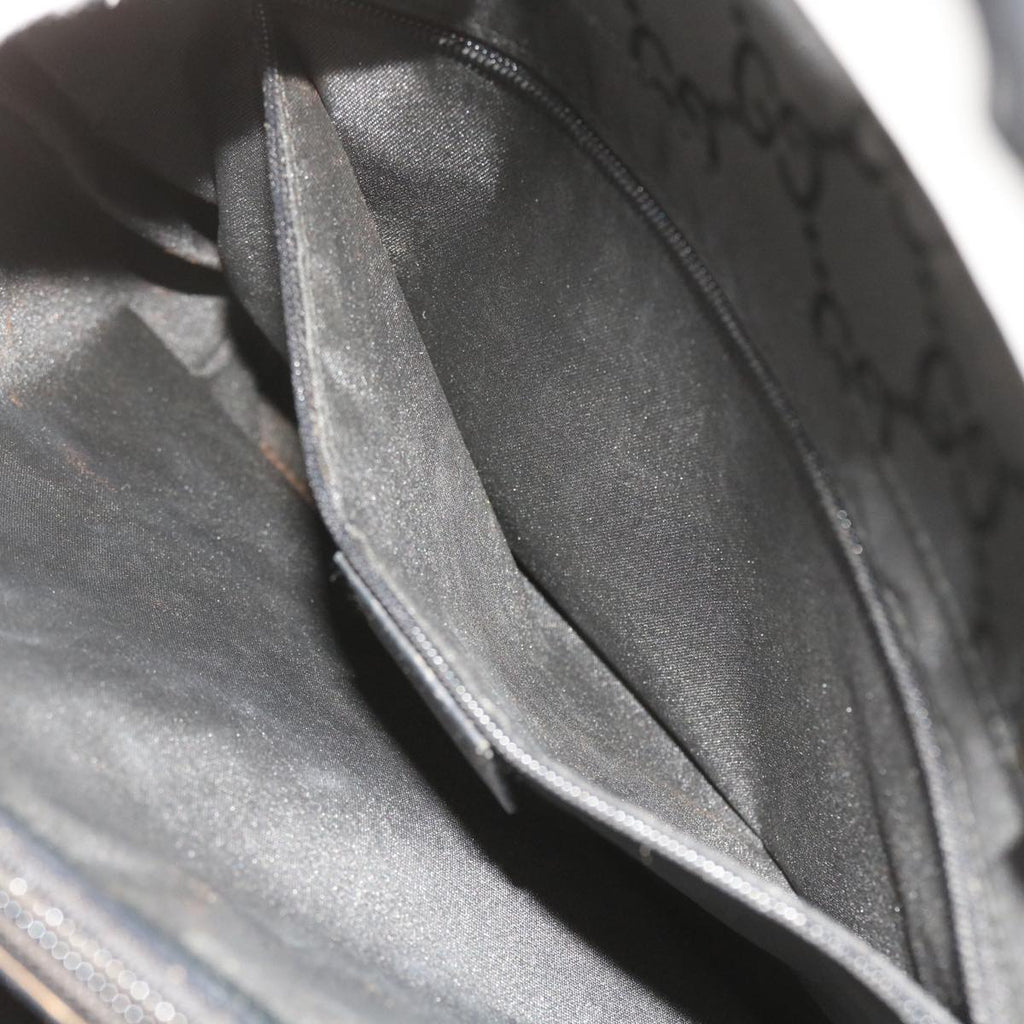 GUCCI GG Canvas Bamboo Hand Bag Black 002 1016 yk9356