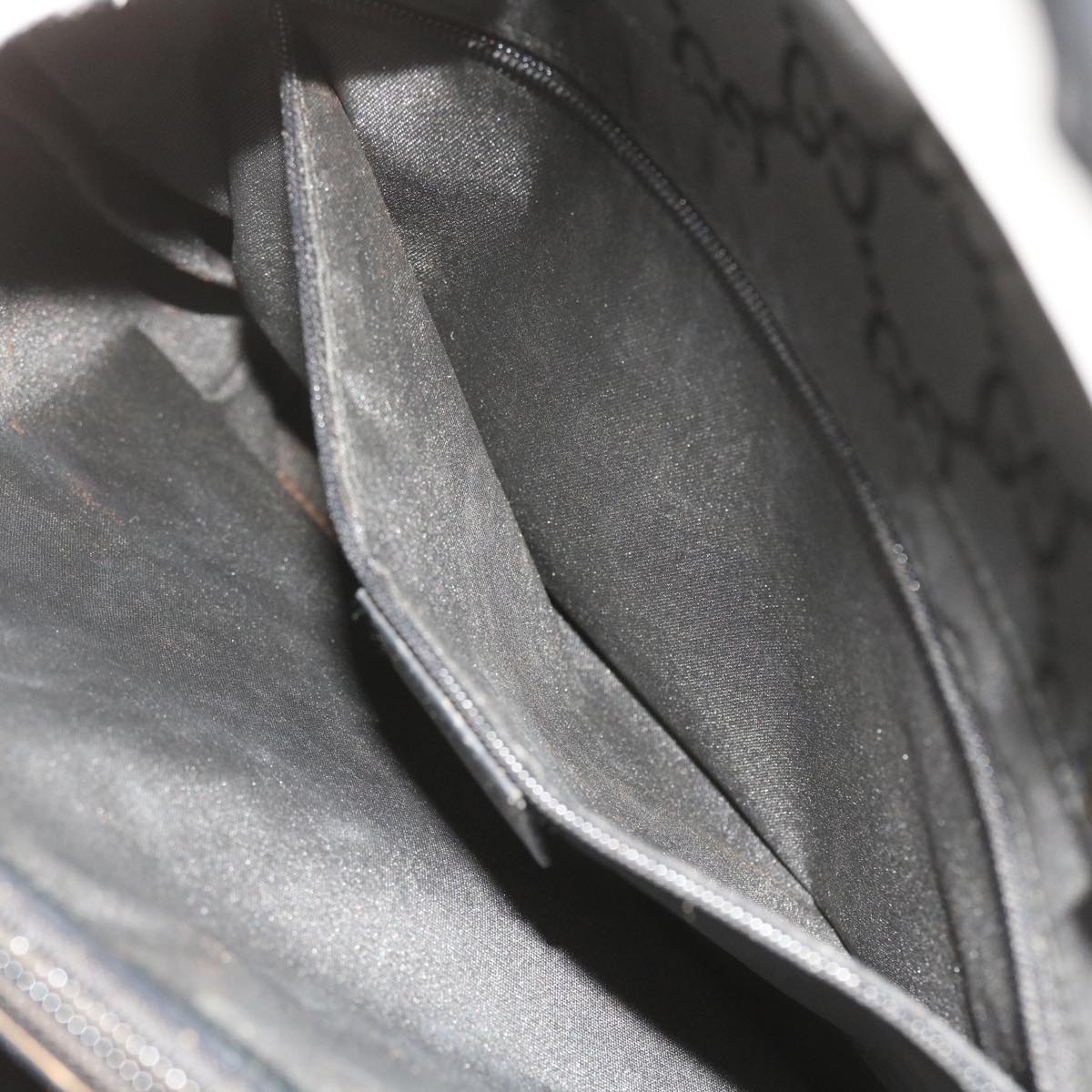 GUCCI GG Canvas Bamboo Hand Bag Black 002 1016 yk9356