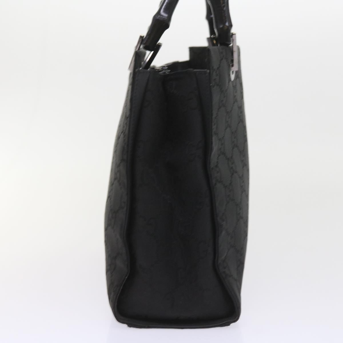 GUCCI GG Canvas Bamboo Hand Bag Black 002 1016 yk9356
