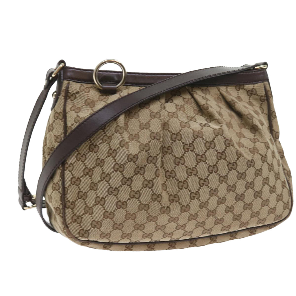 GUCCI GG Canvas Shoulder Bag Beige 296834 yk9363