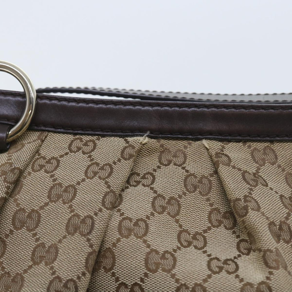 GUCCI GG Canvas Shoulder Bag Beige 296834 yk9363