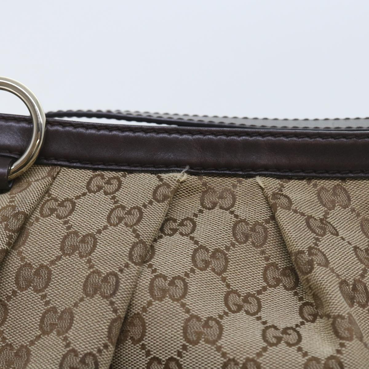GUCCI GG Canvas Shoulder Bag Beige 296834 yk9363