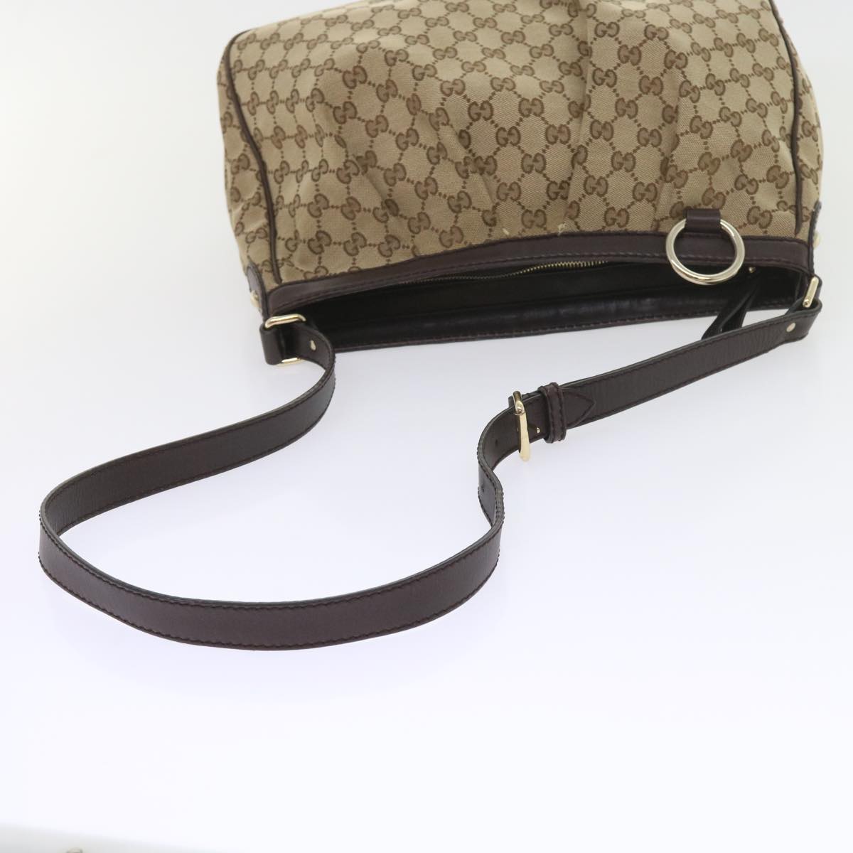GUCCI GG Canvas Shoulder Bag Beige 296834 yk9363