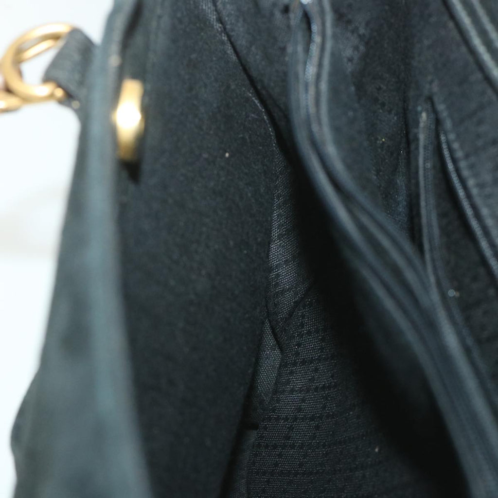 GUCCI Bamboo Hand Bag Suede Black 002 123 0322 yk9370