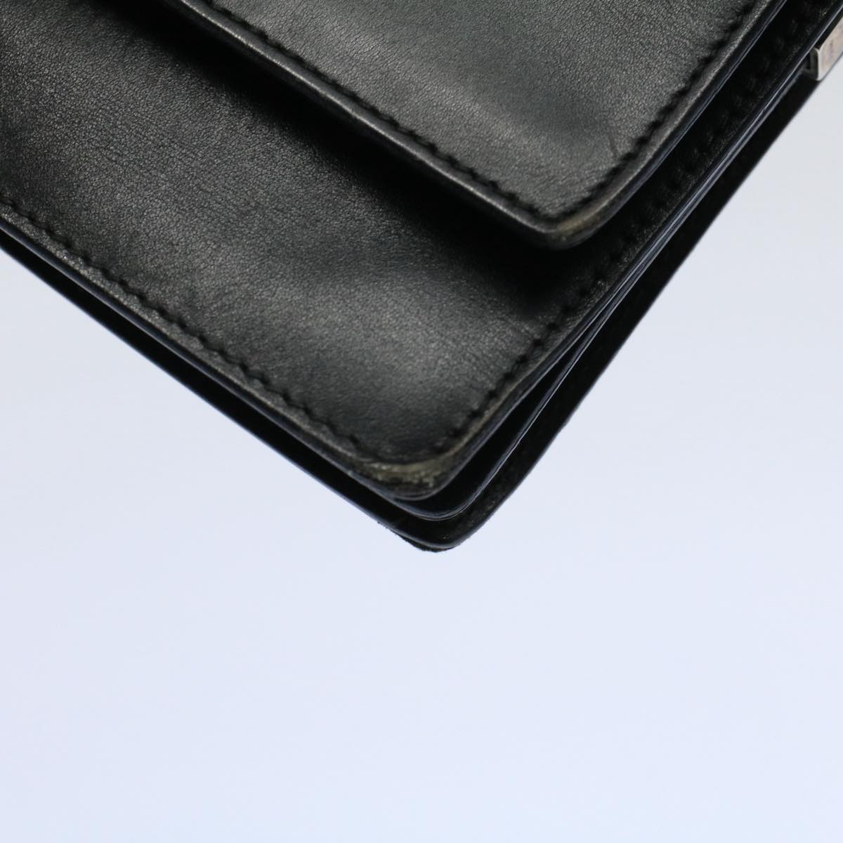 GUCCI Shoulder Bag Leather Black 001 3815 yk9381