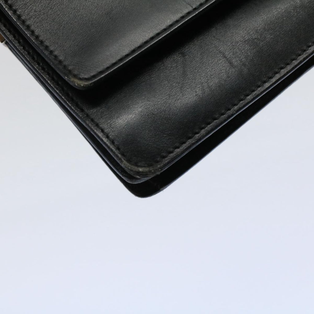 GUCCI Shoulder Bag Leather Black 001 3815 yk9381