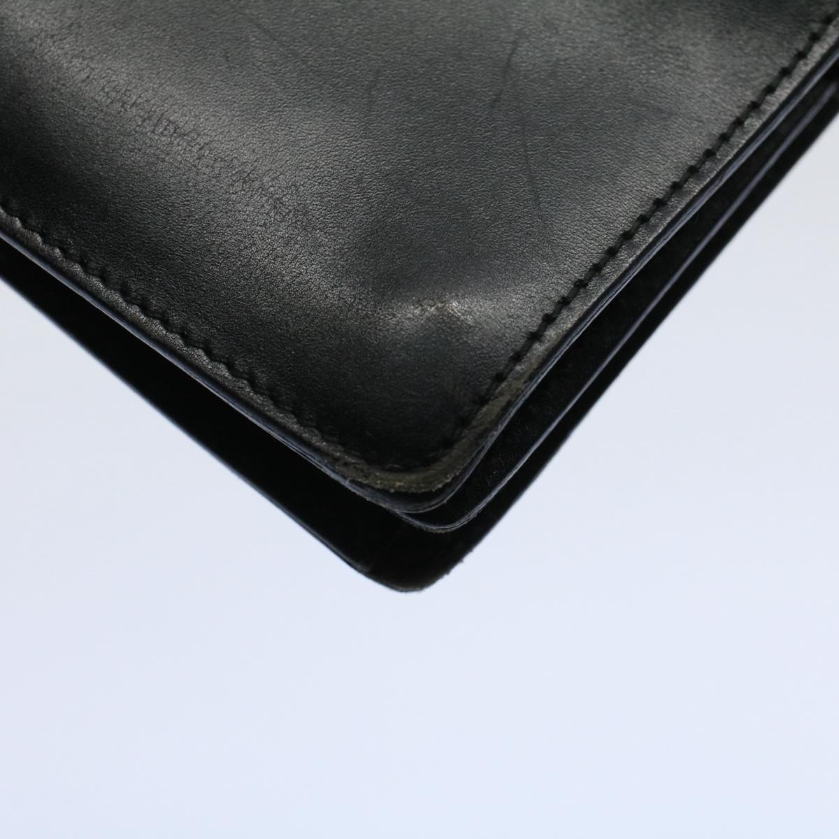 GUCCI Shoulder Bag Leather Black 001 3815 yk9381