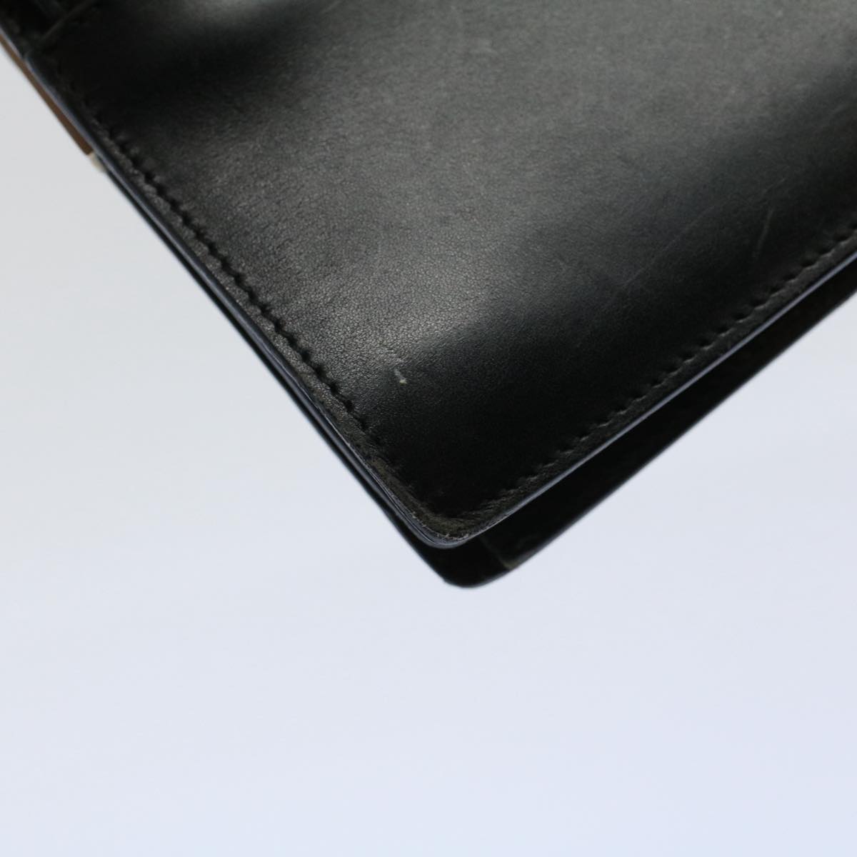GUCCI Shoulder Bag Leather Black 001 3815 yk9381