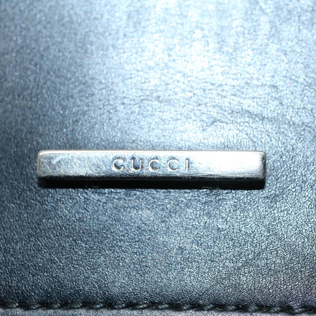 GUCCI Shoulder Bag Leather Black 001 3815 yk9381