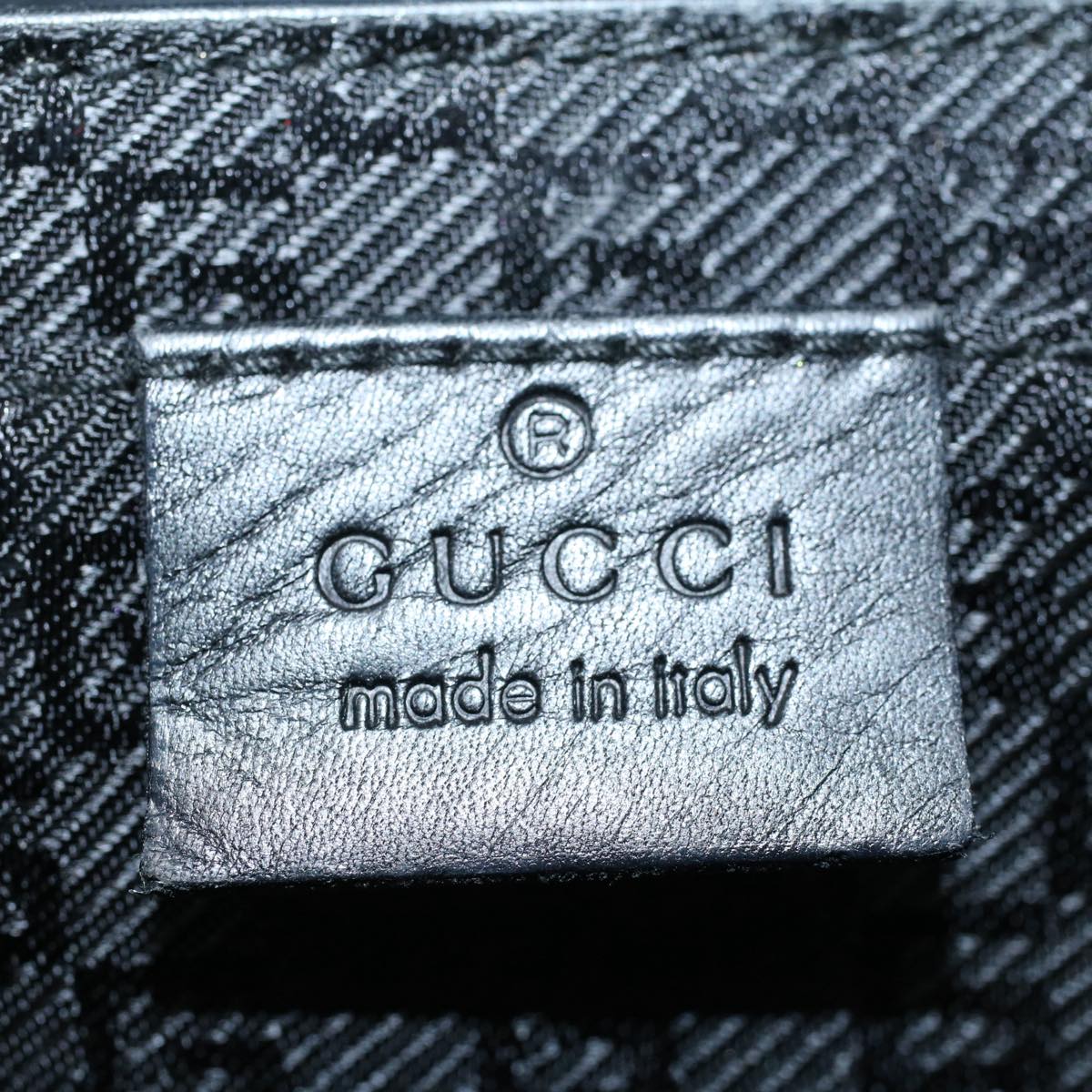 GUCCI Shoulder Bag Leather Black 001 3815 yk9381