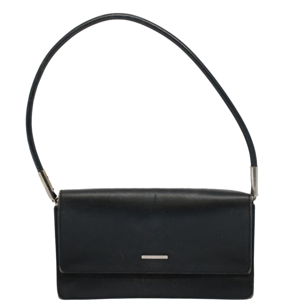 GUCCI Shoulder Bag Leather Black 001 3815 yk9381