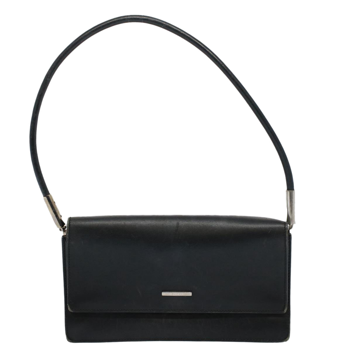 GUCCI Shoulder Bag Leather Black 001 3815 yk9381