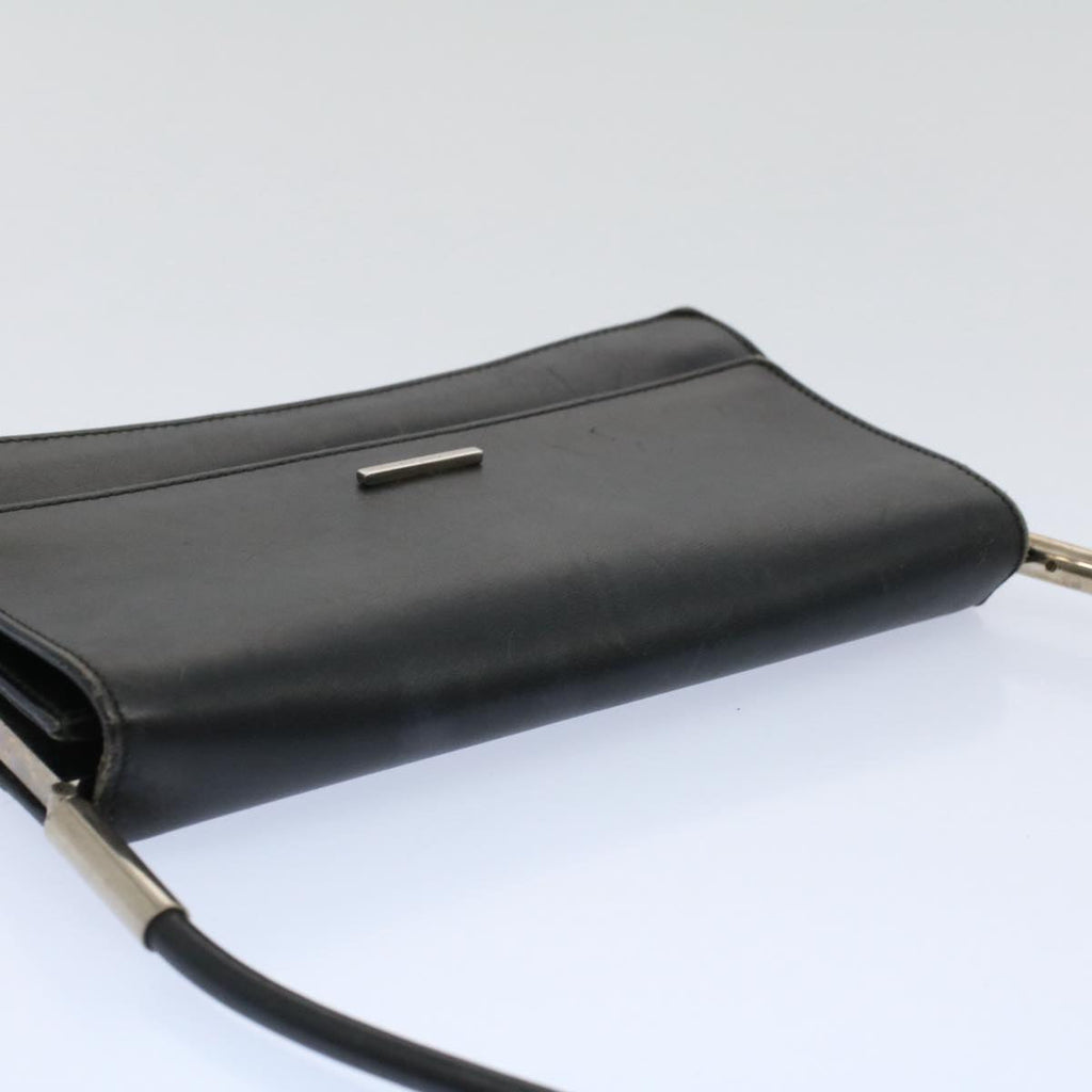 GUCCI Shoulder Bag Leather Black 001 3815 yk9381