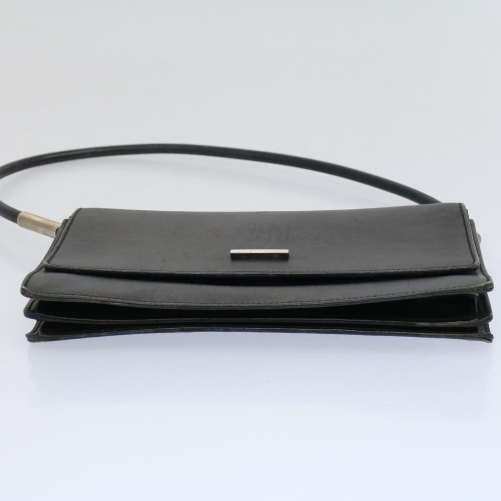 GUCCI Shoulder Bag Leather Black 001 3815 yk9381