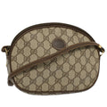 GUCCI GG Supreme Shoulder Bag PVC Leather Beige yk9383