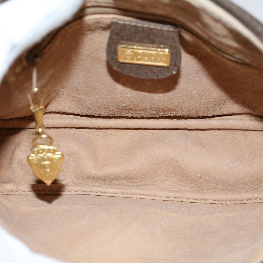 GUCCI GG Supreme Shoulder Bag PVC Leather Beige yk9383