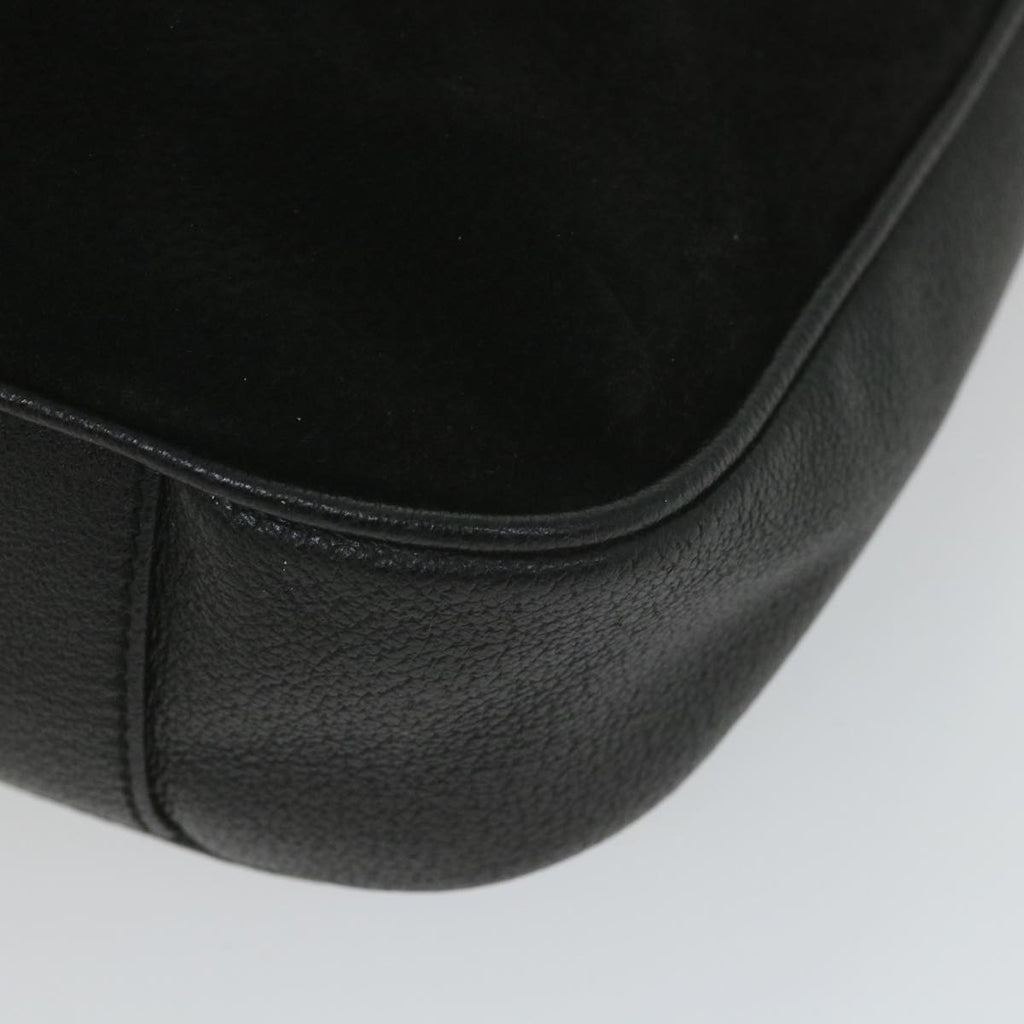 GUCCI Bamboo Shoulder Bag Suede Black 001 1781 1638 yk9409