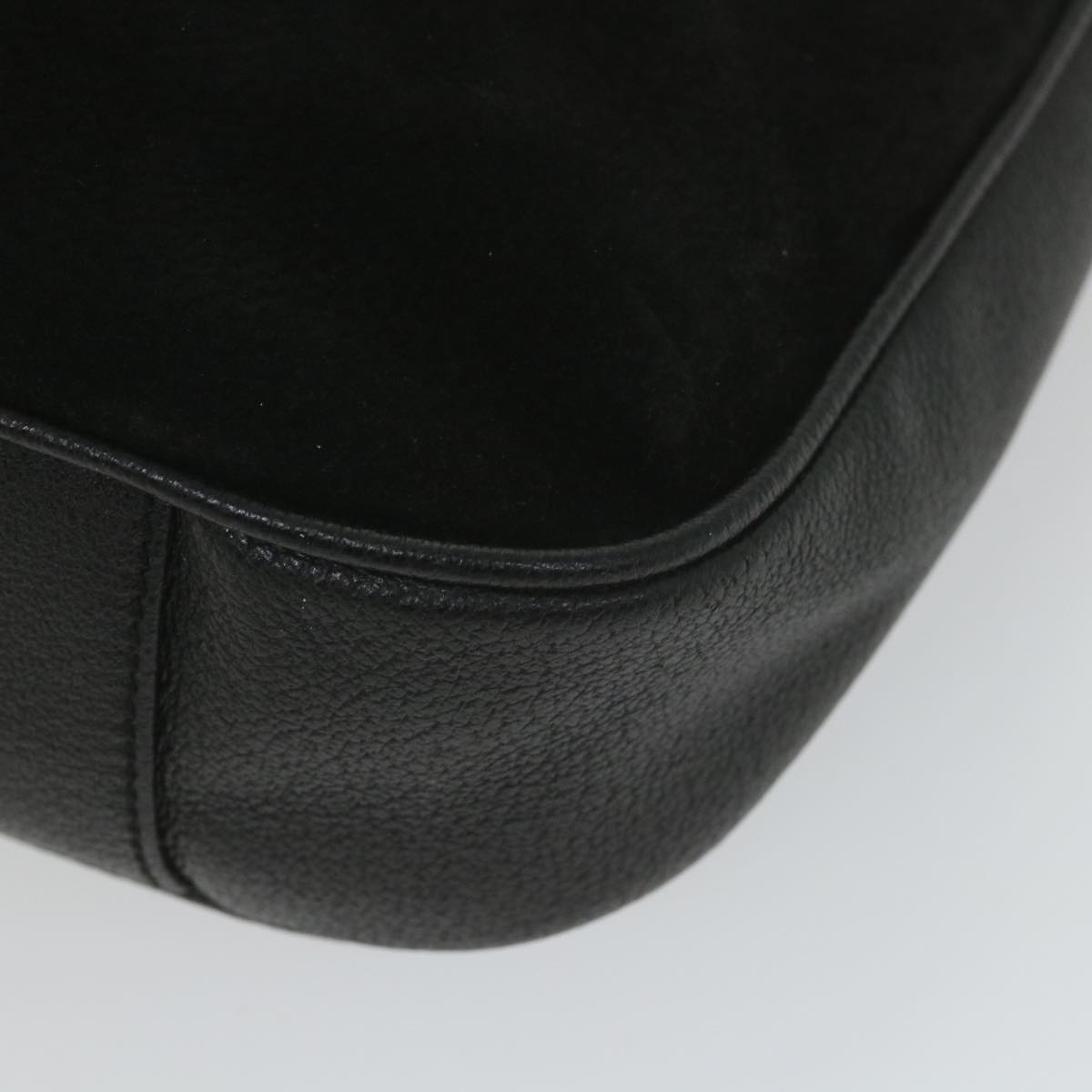 GUCCI Bamboo Shoulder Bag Suede Black 001 1781 1638 yk9409