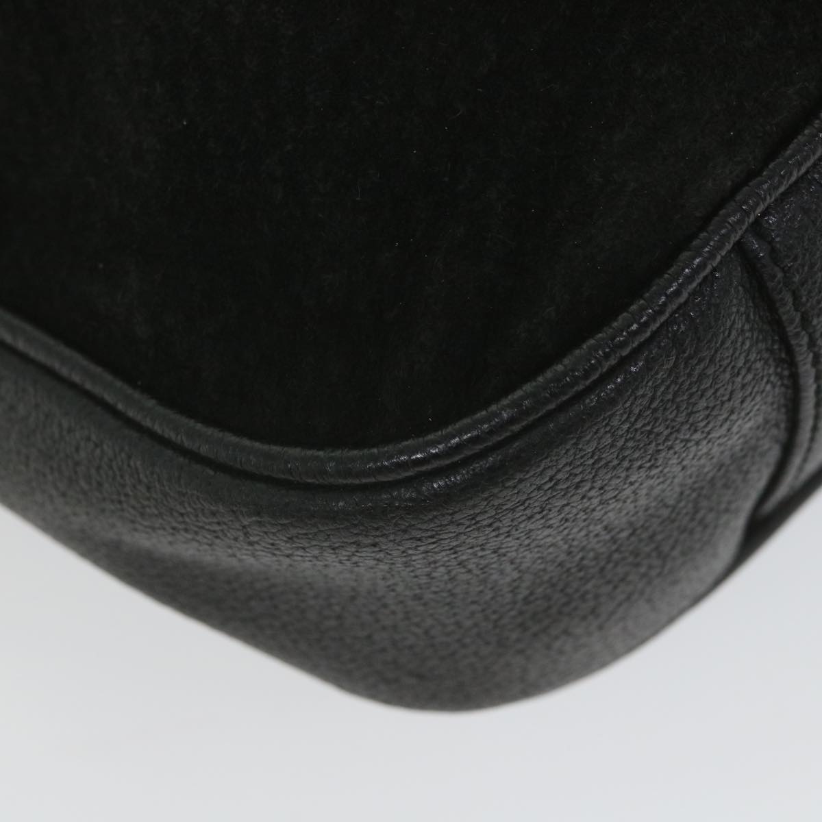 GUCCI Bamboo Shoulder Bag Suede Black 001 1781 1638 yk9409