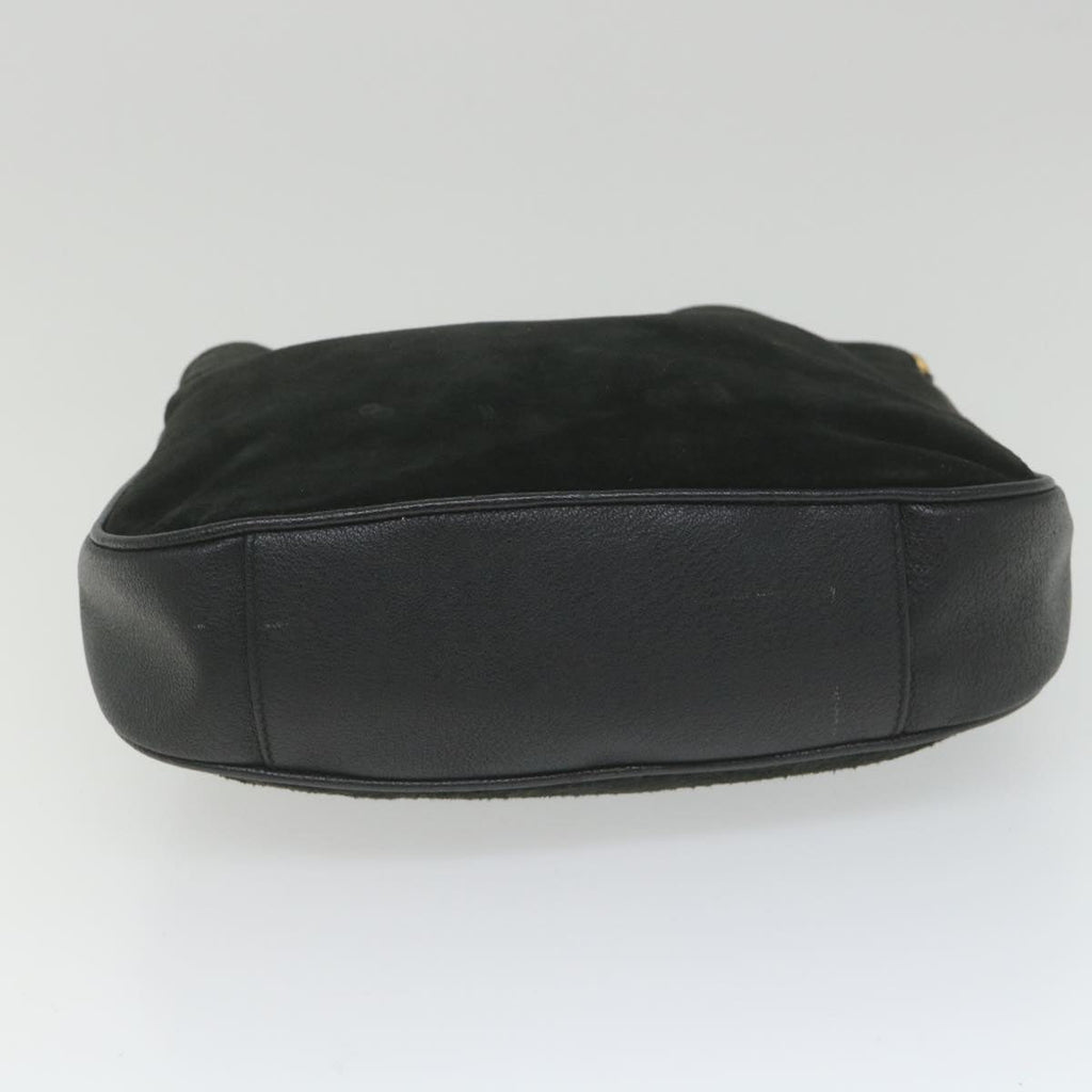 GUCCI Bamboo Shoulder Bag Suede Black 001 1781 1638 yk9409