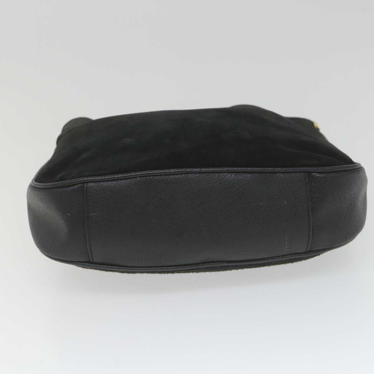 GUCCI Bamboo Shoulder Bag Suede Black 001 1781 1638 yk9409