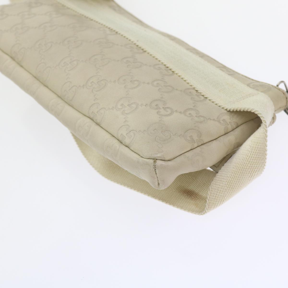 GUCCI GG Canvas Guccissima Waist bag White 162916 yk9416