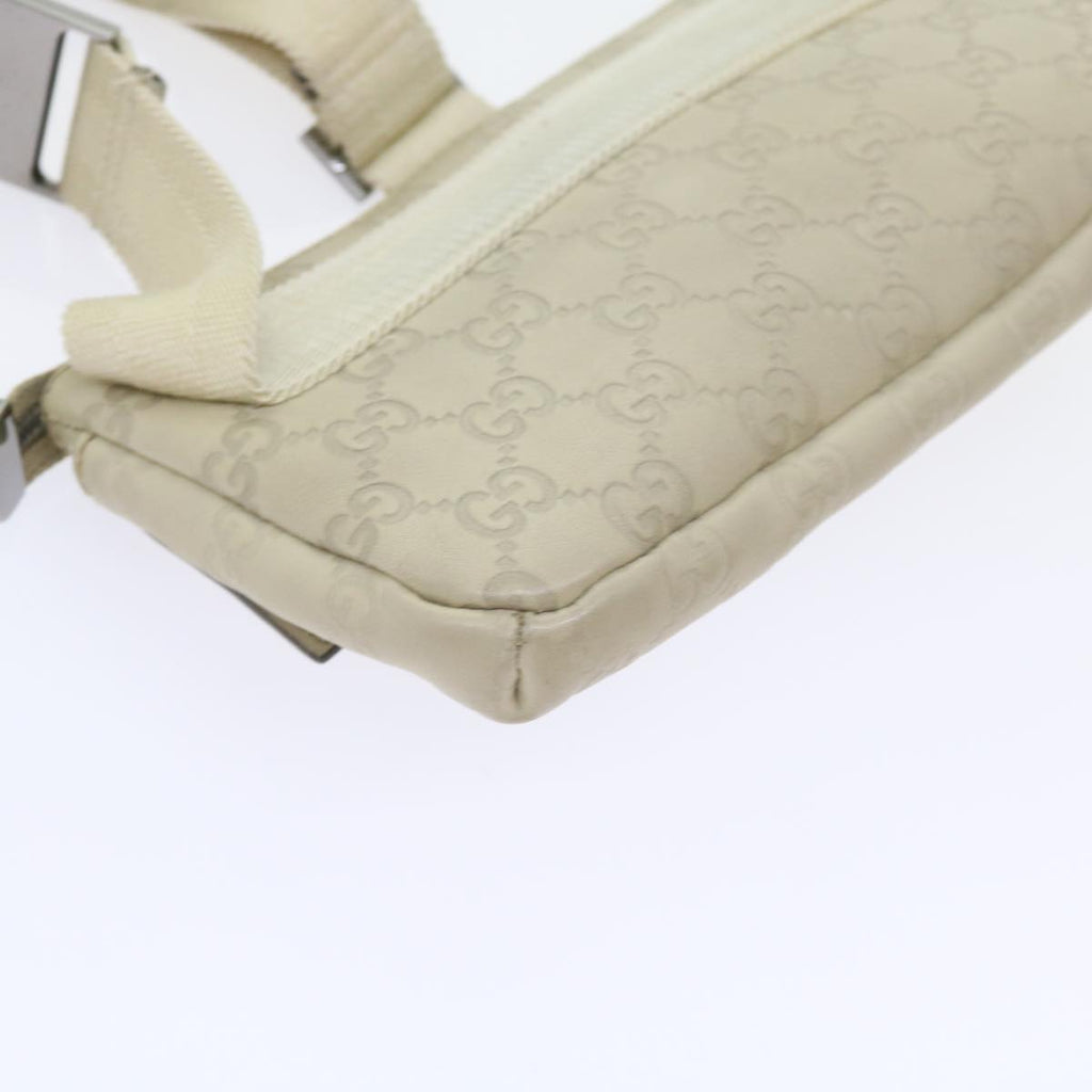 GUCCI GG Canvas Guccissima Waist bag White 162916 yk9416