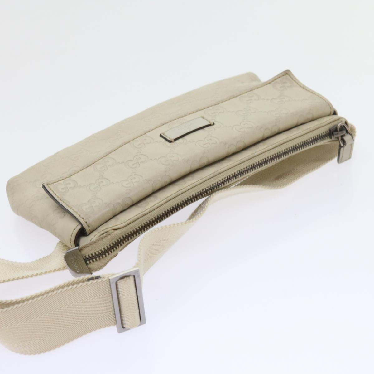 GUCCI GG Canvas Guccissima Waist bag White 162916 yk9416