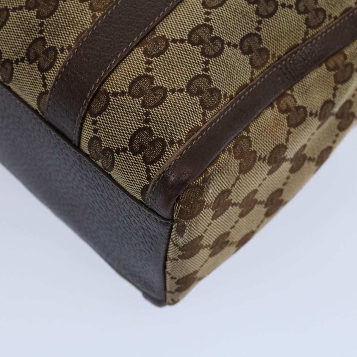 GUCCI GG Canvas Shoulder Bag Beige 130942 yk9428