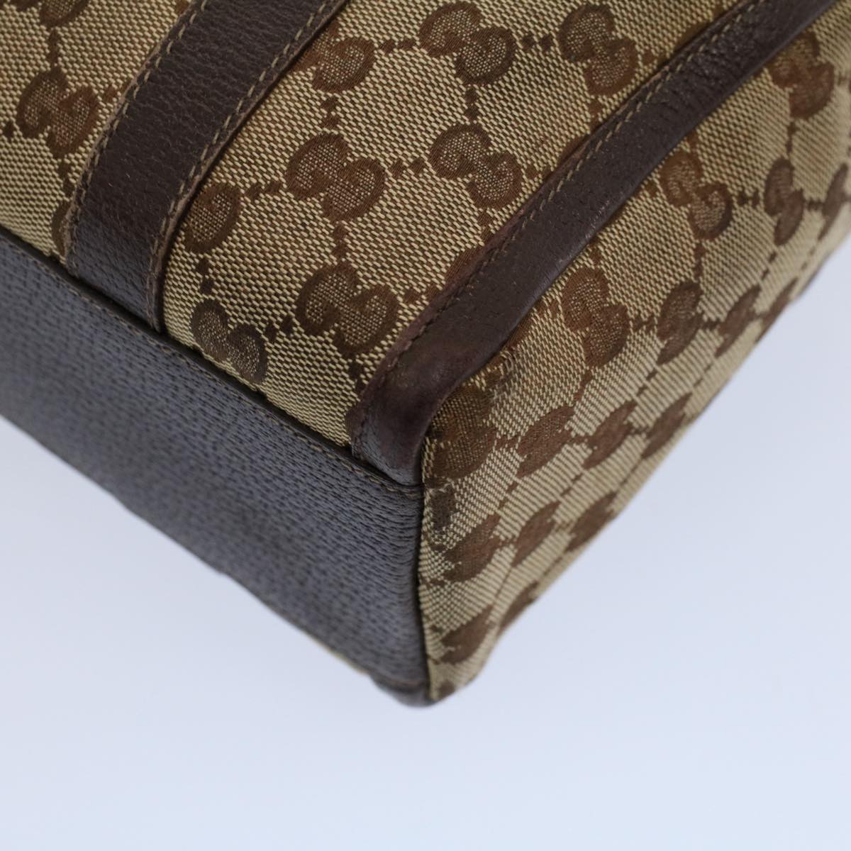 GUCCI GG Canvas Shoulder Bag Beige 130942 yk9428