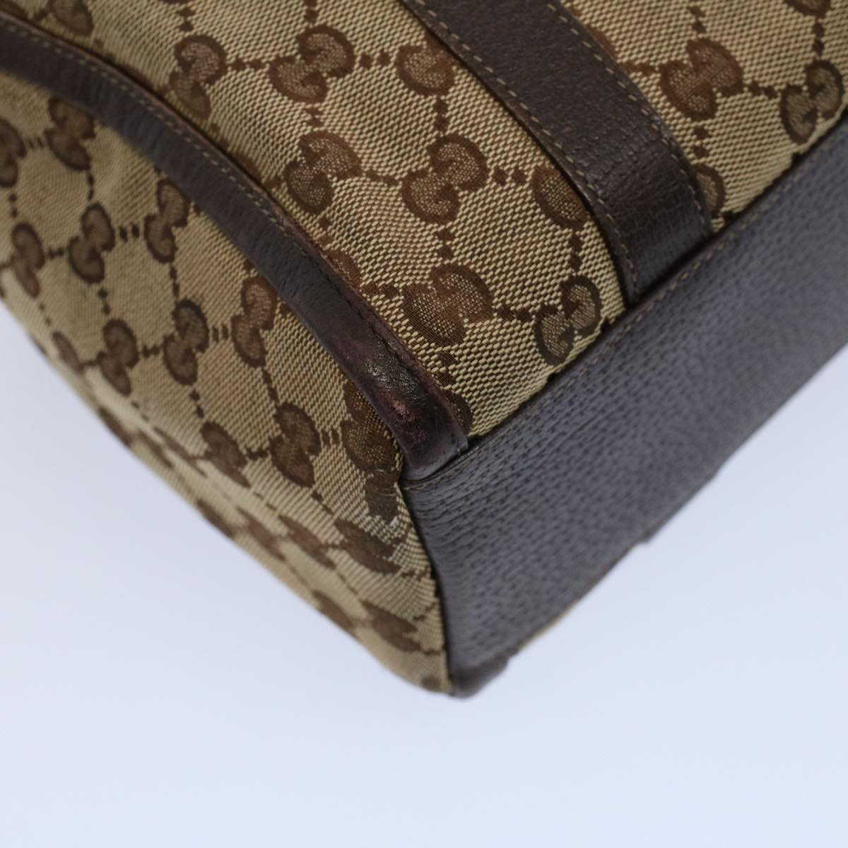 GUCCI GG Canvas Shoulder Bag Beige 130942 yk9428