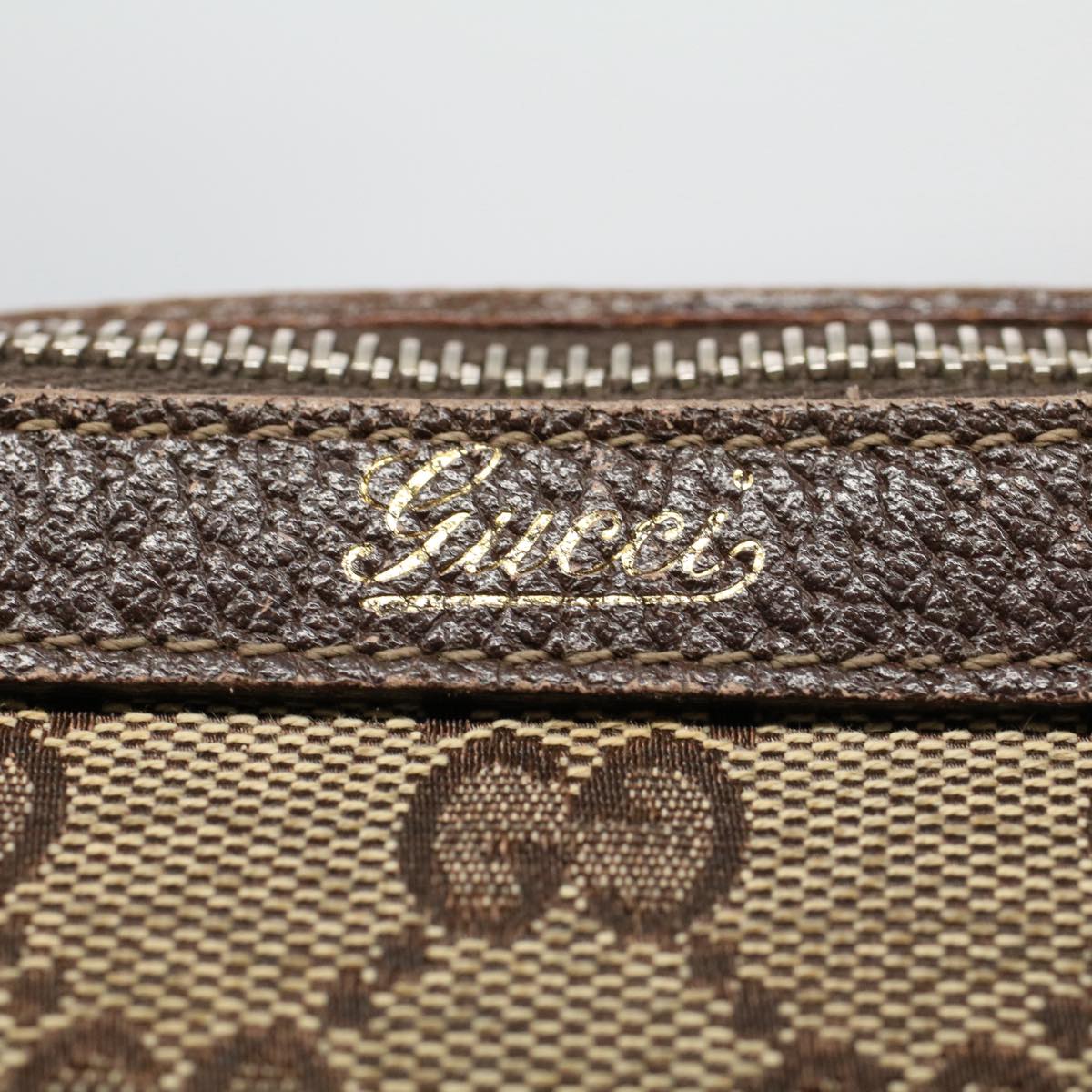 GUCCI GG Canvas Shoulder Bag Beige 130942 yk9428