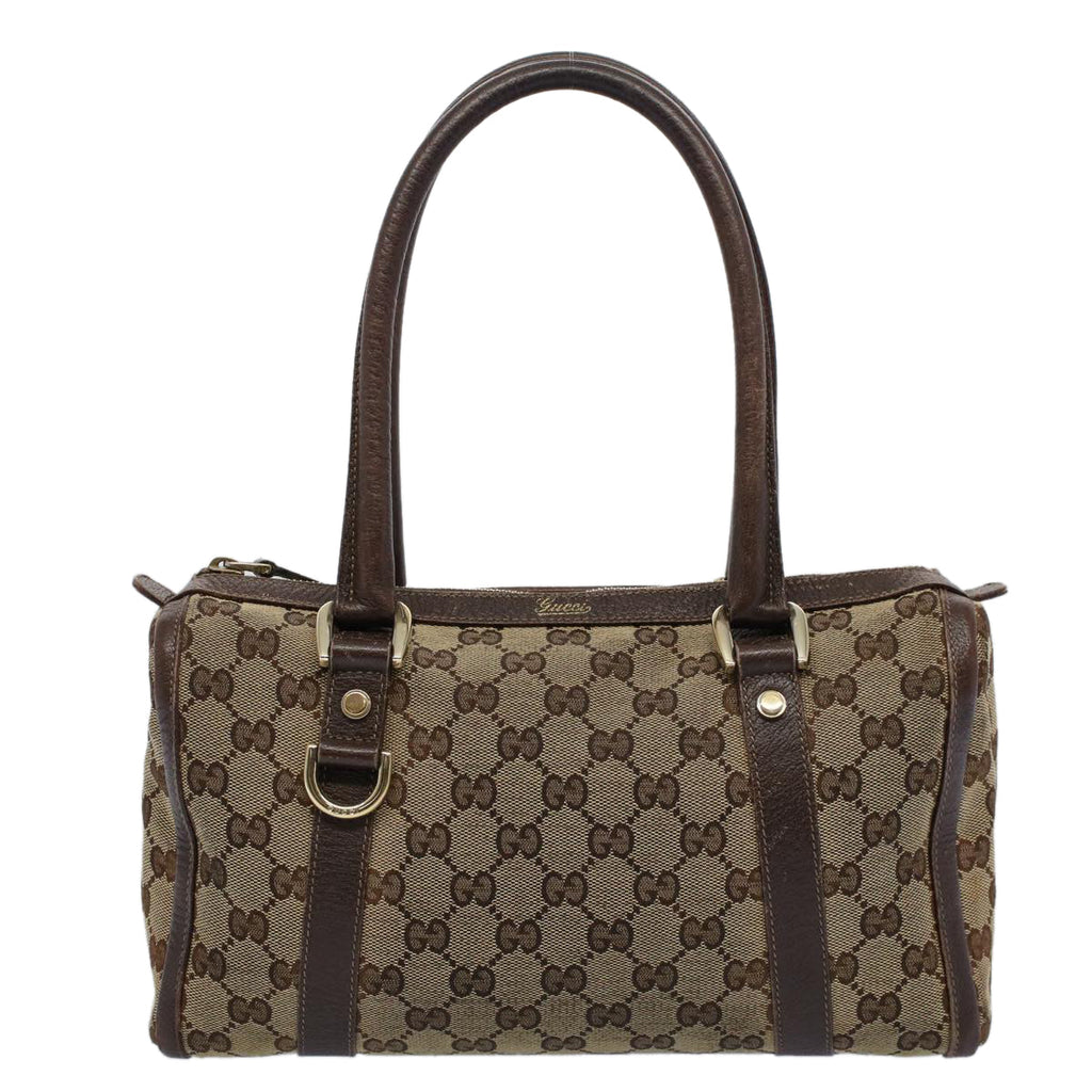 GUCCI GG Canvas Shoulder Bag Beige 130942 yk9428